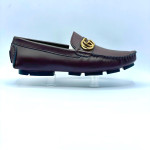 Men's Moccasins Gucci Buckle Shoe (Brown)