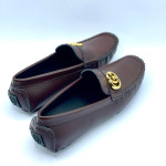 Men's Moccasins Gucci Buckle Shoe (Brown)