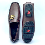 Men's Moccasins Gucci Buckle Shoe (Brown)