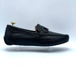 Men's Moccasins Ferragamo Buckle Shoe (Black)