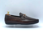 Men's Moccasins Buckle Shoe (Brown)