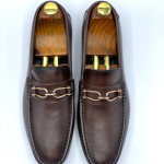 Men's Moccasins Buckle Shoe (Brown)